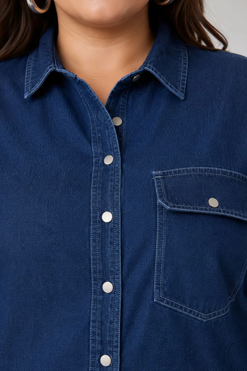 Vilah|Cotton Shirt With Side Seam Detail