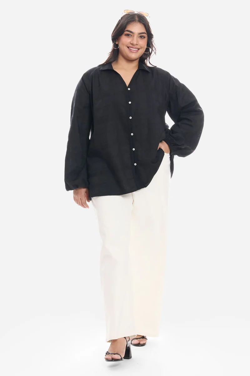 Sotis|Cotton Lace Embellished Shirt