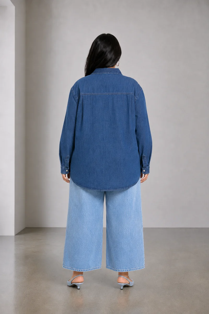 Vilel|Cotton Shirt With Side Seam Detail