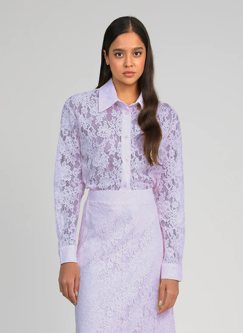 CHEMISE AMOLINA parme