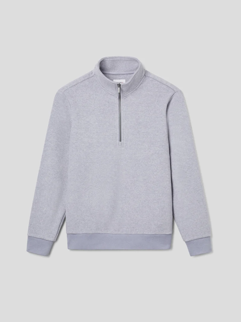 Sweat col montant zippé chiné