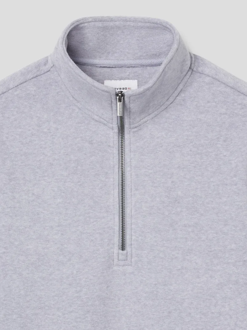 Sweat col montant zippé chiné