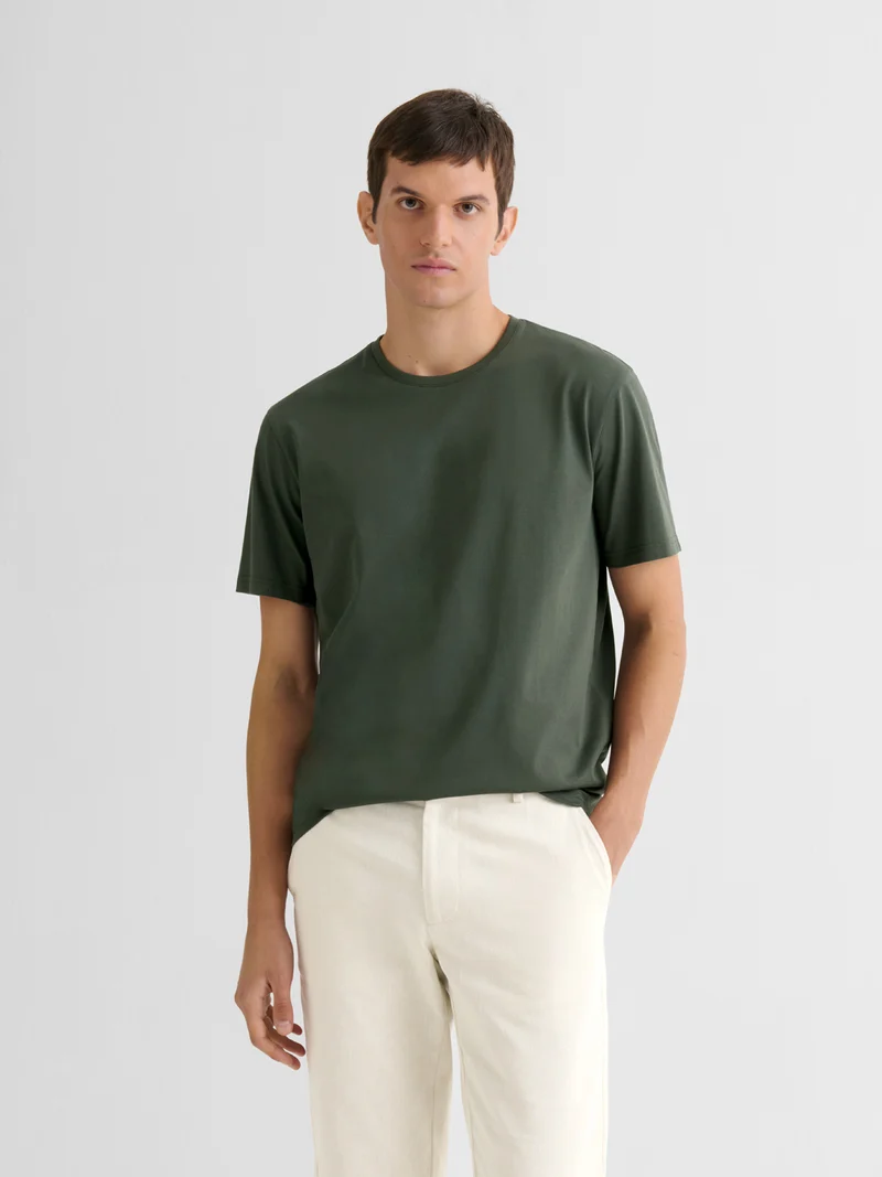 T-shirt col rond en coton Supima®