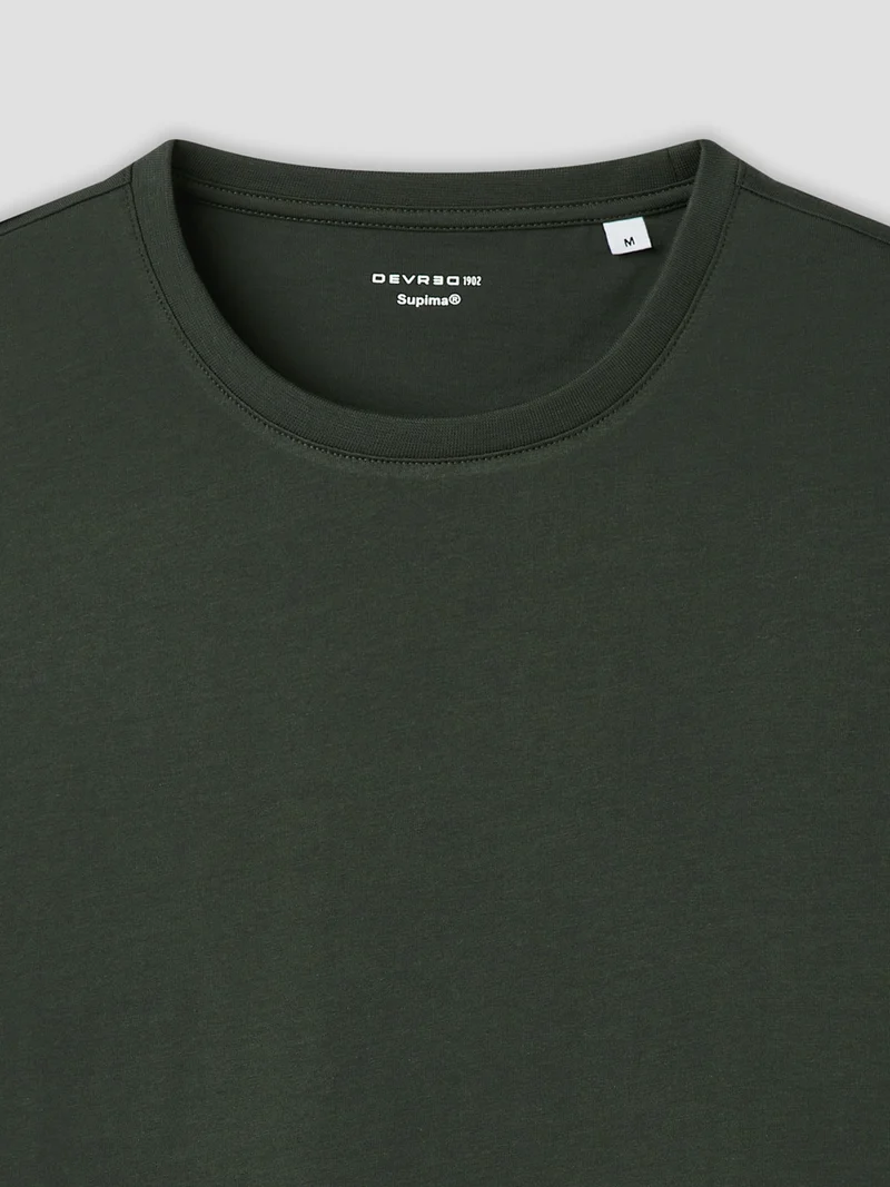 T-shirt col rond en coton Supima®