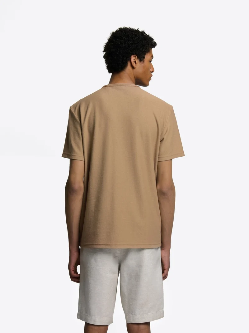 T-shirt col rond en coton