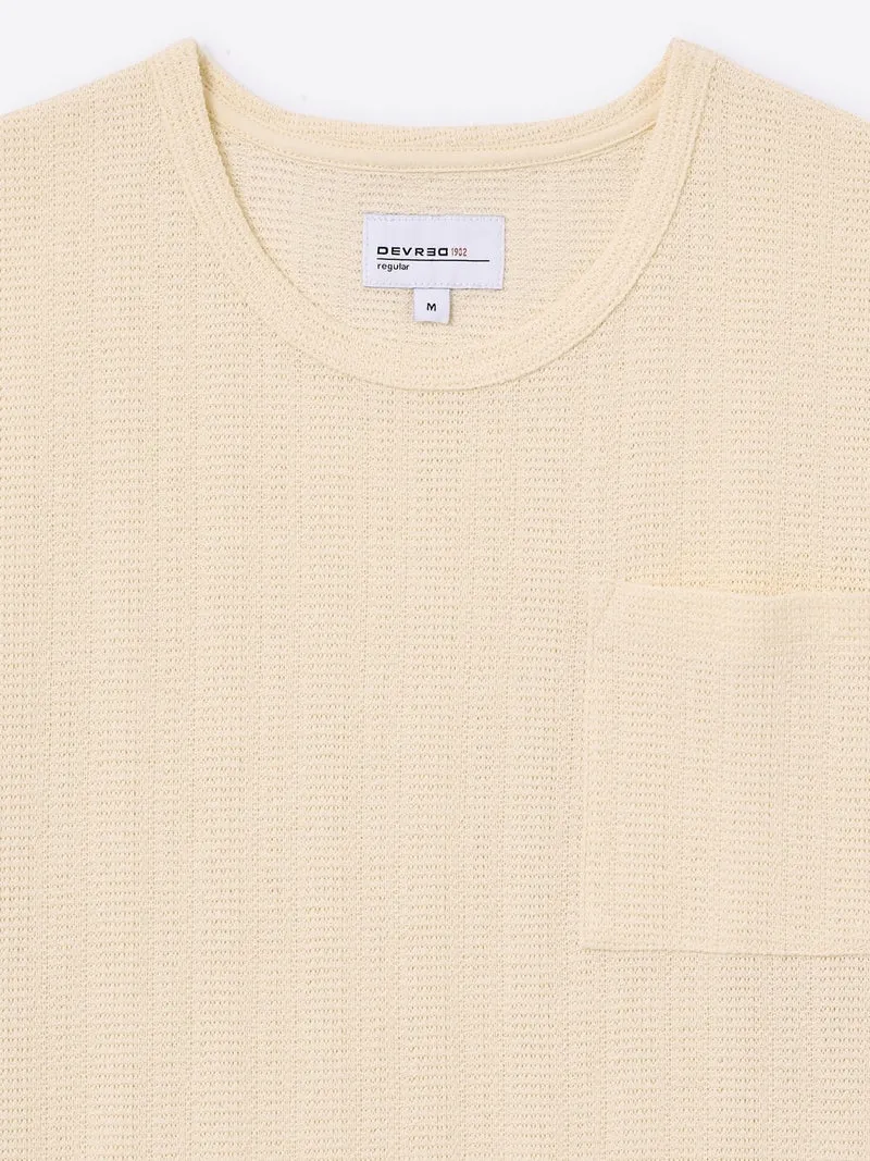 T-shirt col rond en coton