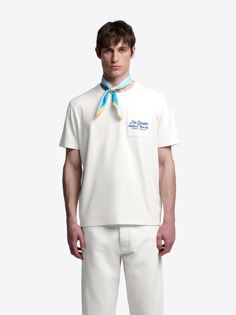 T-shirt col rond broderie - L'atelier
