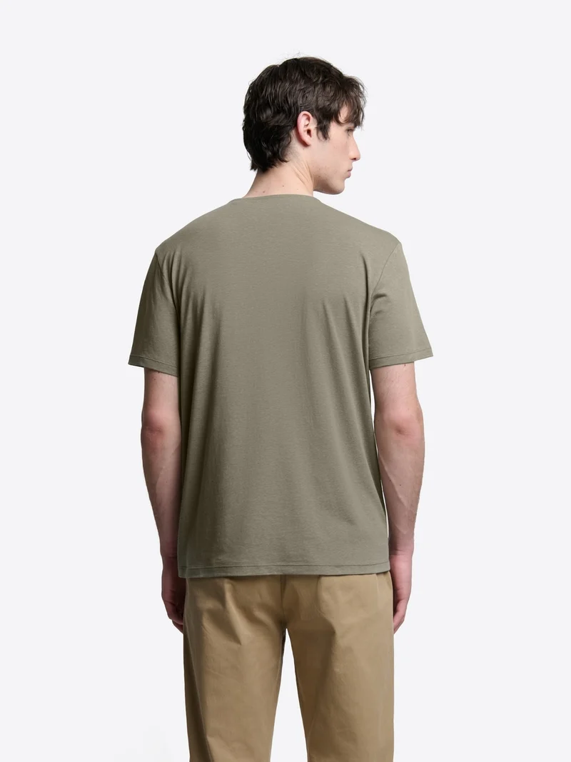 T-shirt col tunisien en lyocell