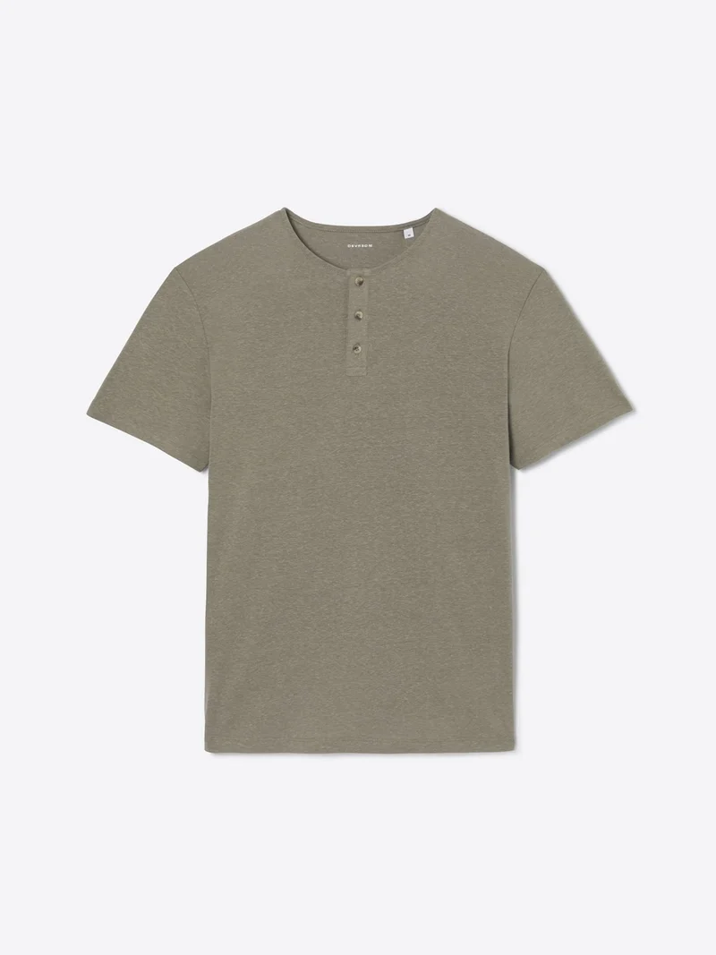 T-shirt col tunisien en lyocell