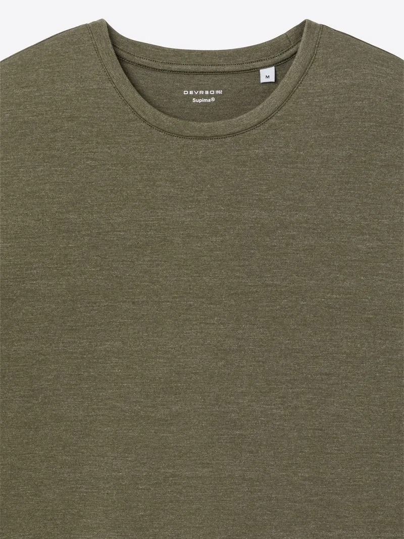 T-shirt col rond mélange coton Supima®