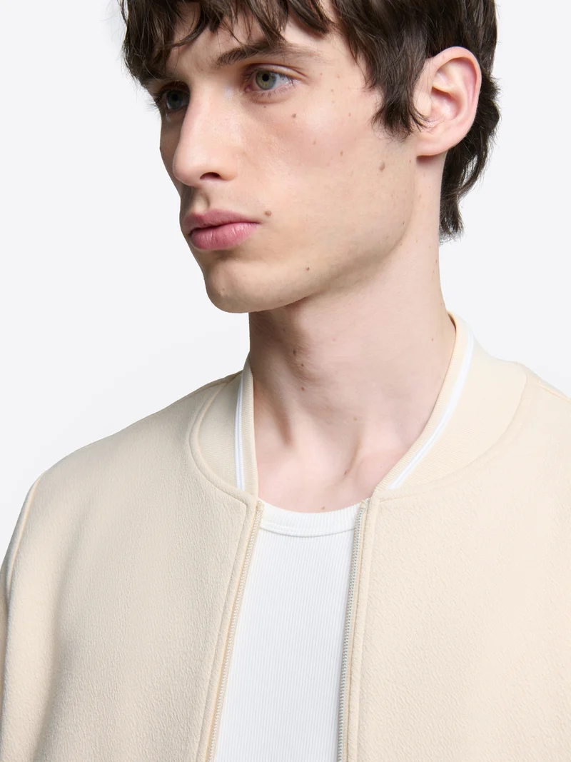 Veste légère col teddy