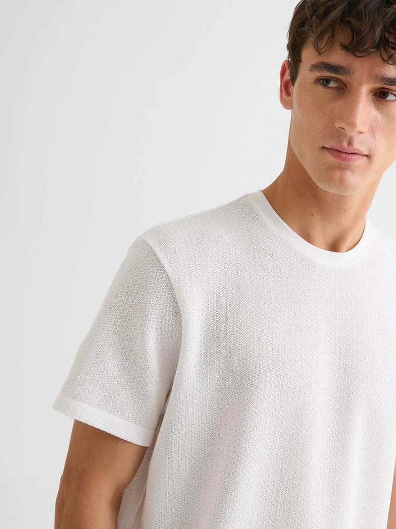 T-shirt col rond en jersey