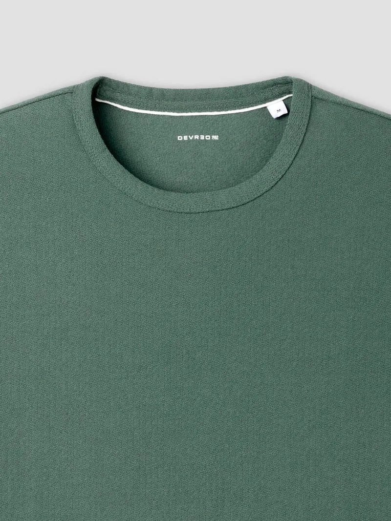 T-shirt col rond touché crêpe