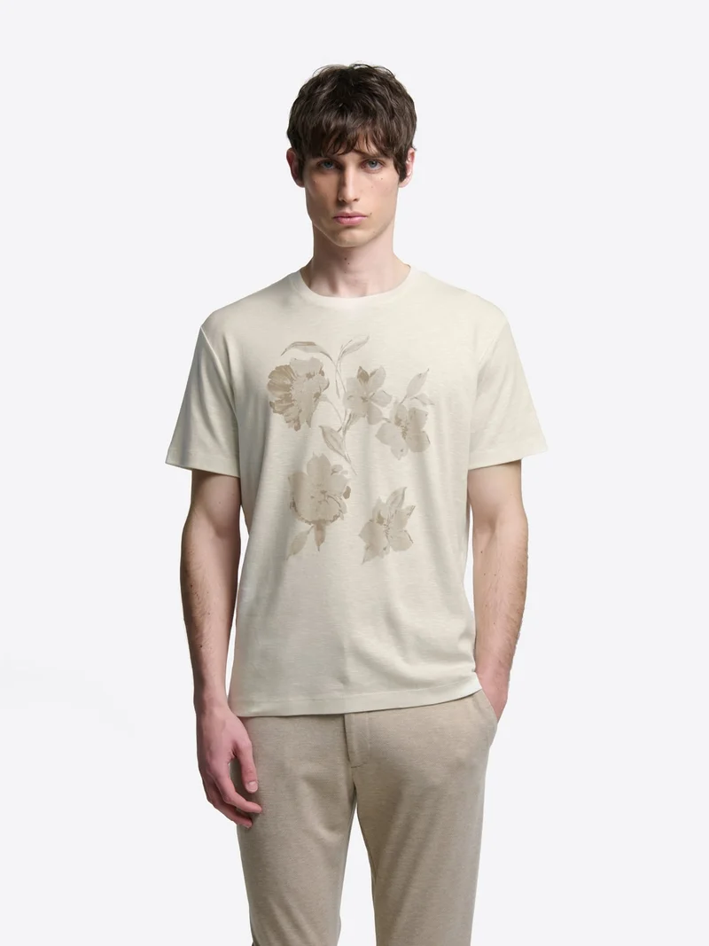 T-shirt col rond en coton