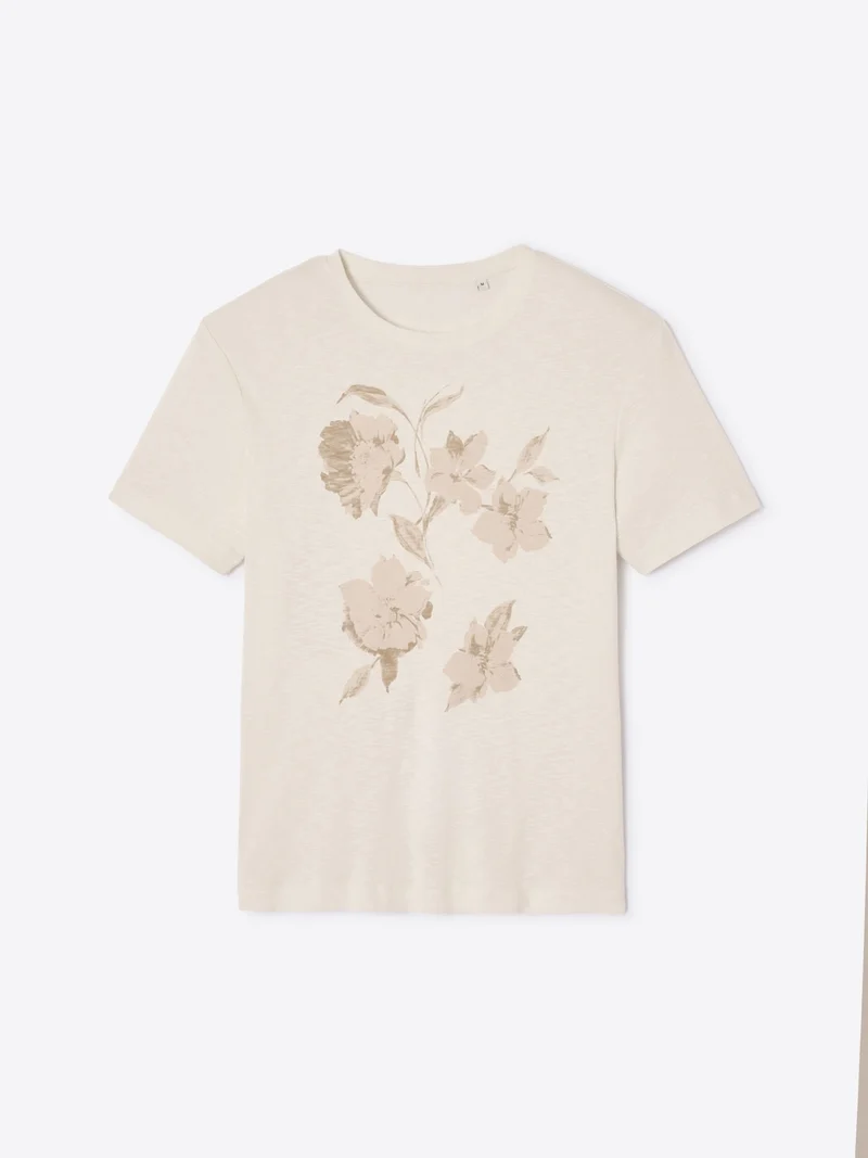 T-shirt col rond en coton