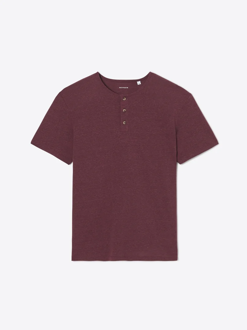 T-shirt col tunisien en lyocell