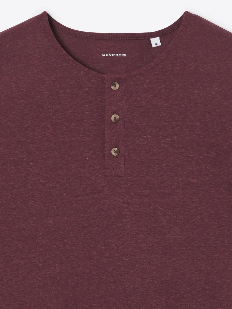 T-shirt col tunisien en lyocell