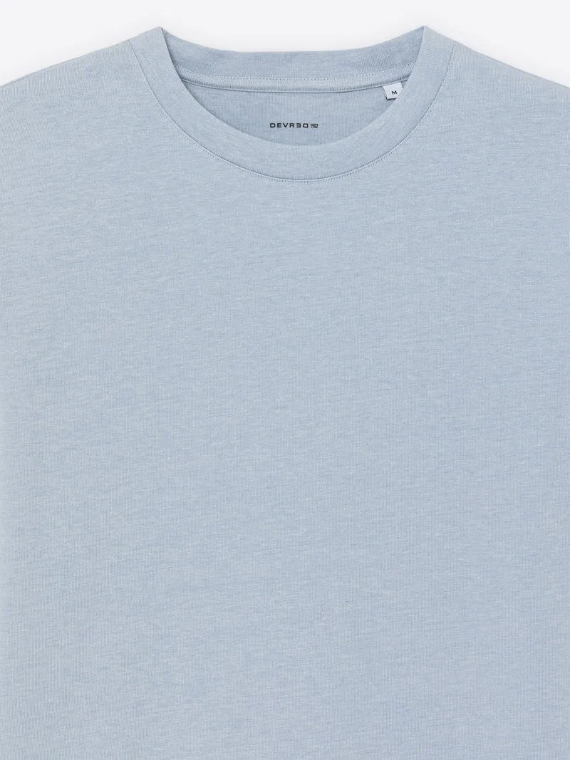 T-shirt col rond en coton
