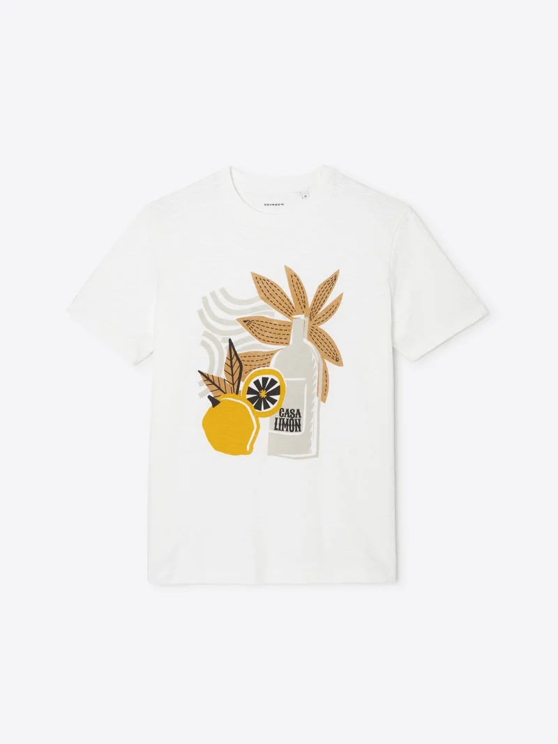 T-shirt col rond en coton