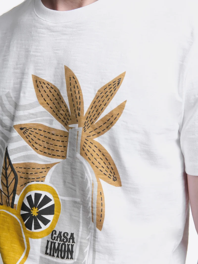 T-shirt col rond en coton