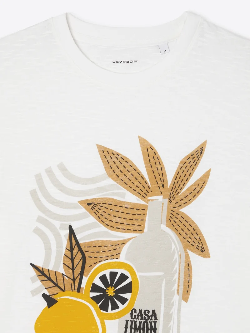 T-shirt col rond en coton
