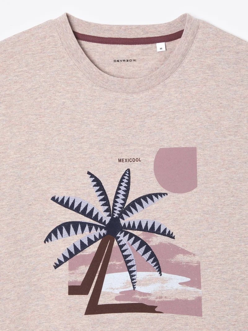T-shirt col rond en coton