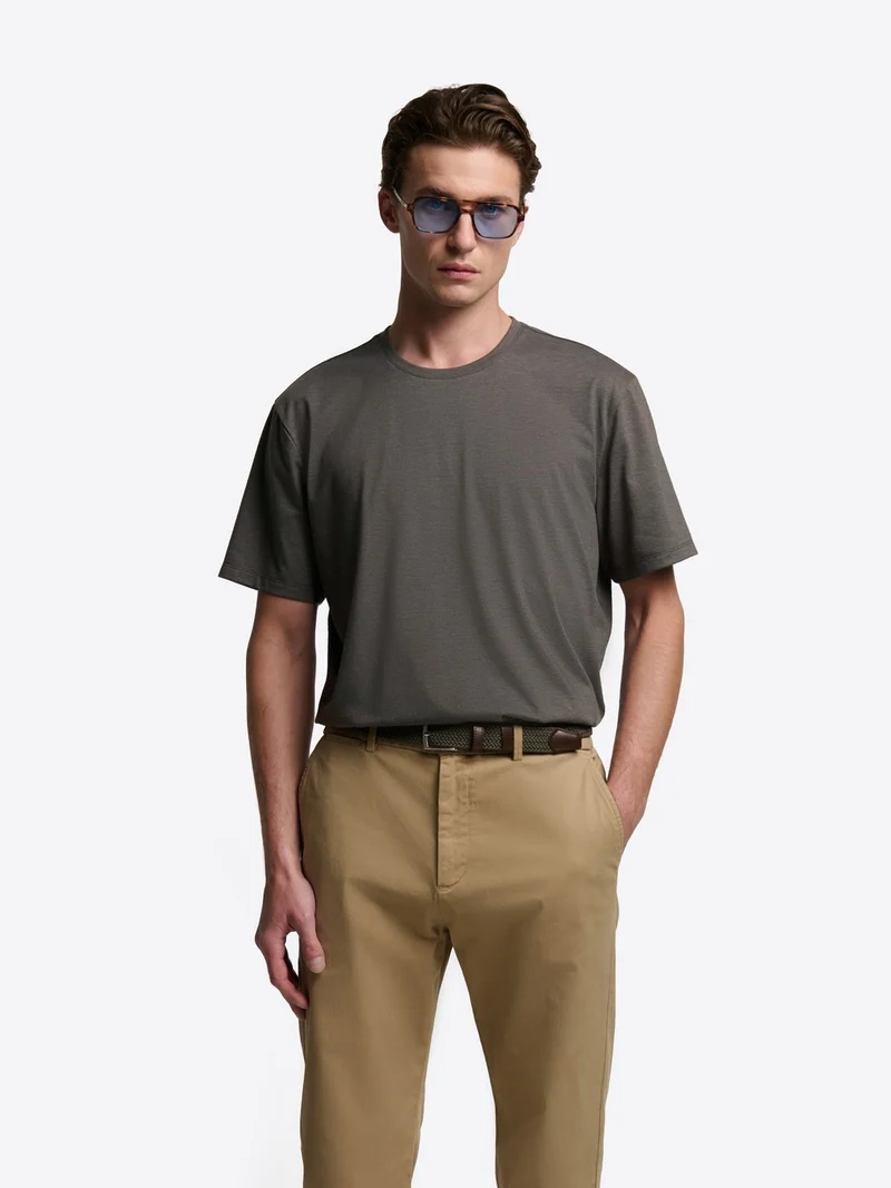 T-shirt col rond mélange coton Supima®