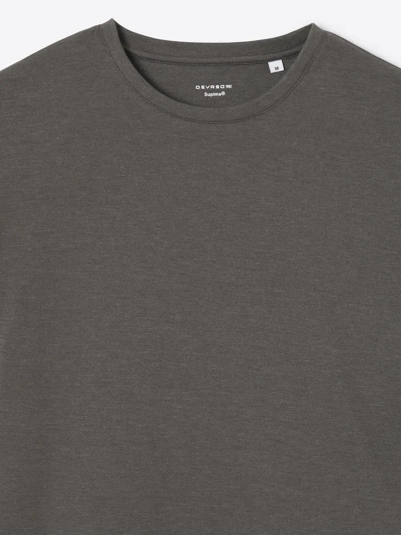 T-shirt col rond mélange coton Supima®