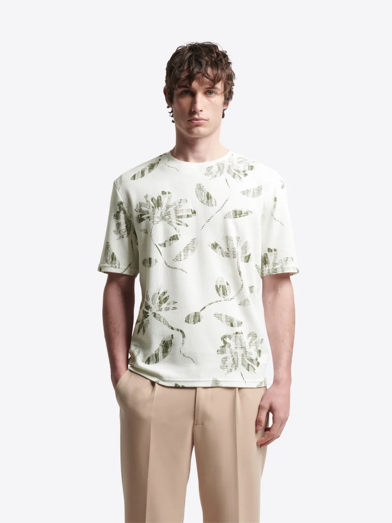 T-shirt col rond en coton