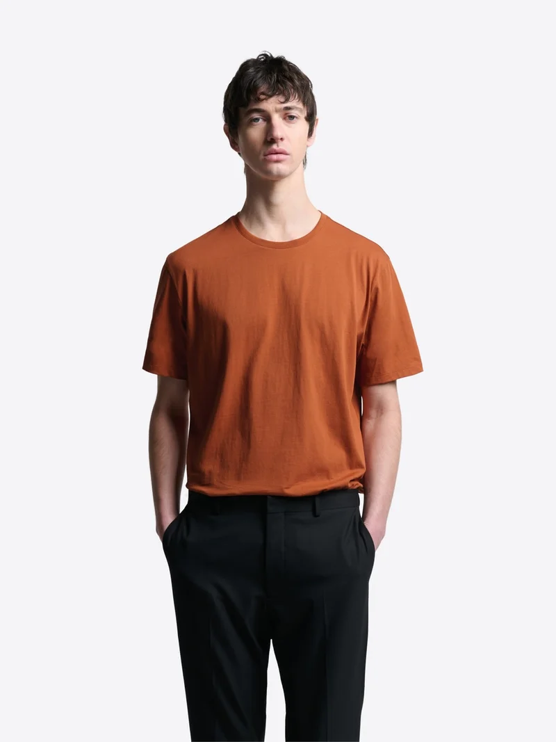 T-shirt col rond en coton Supima®