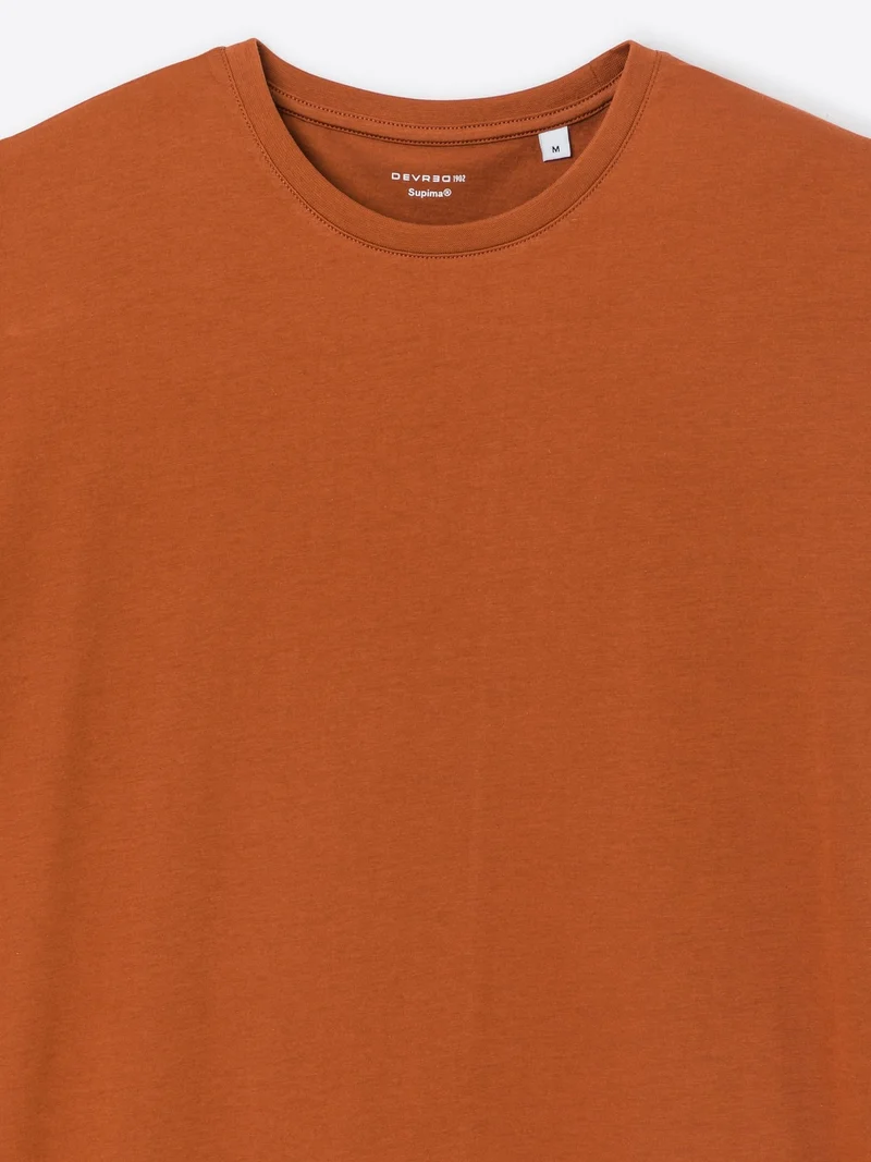 T-shirt col rond en coton Supima®