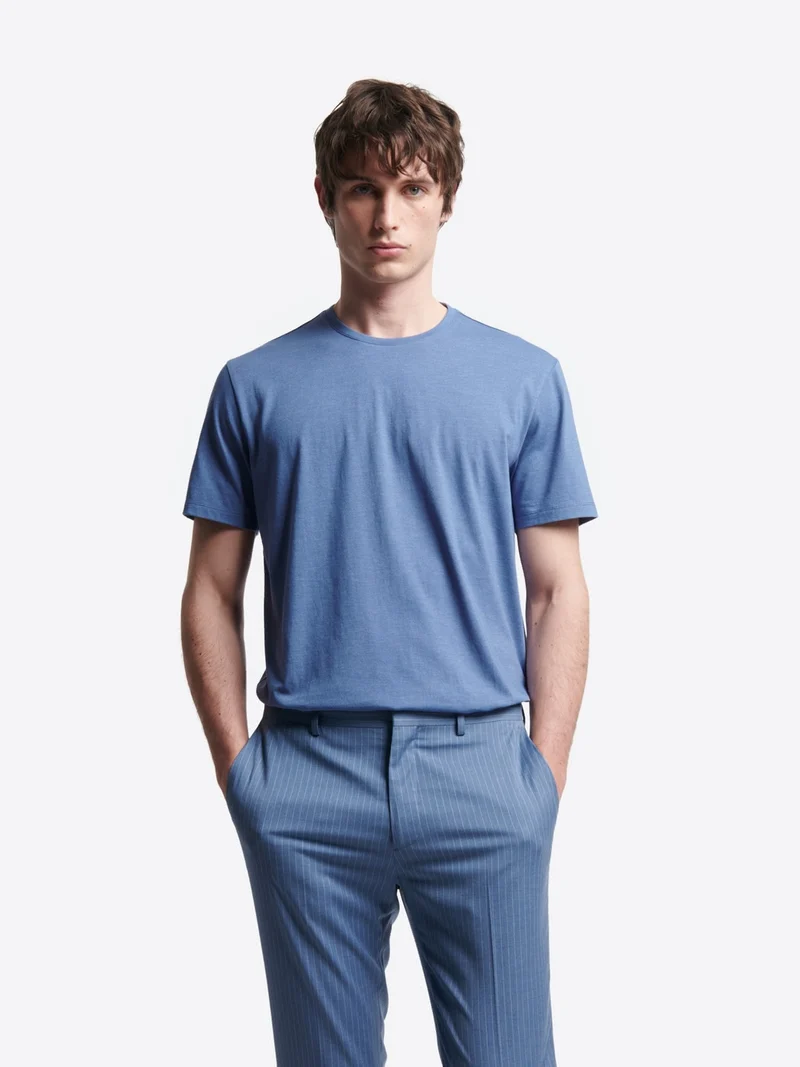 T-shirt col rond mélange coton Supima®