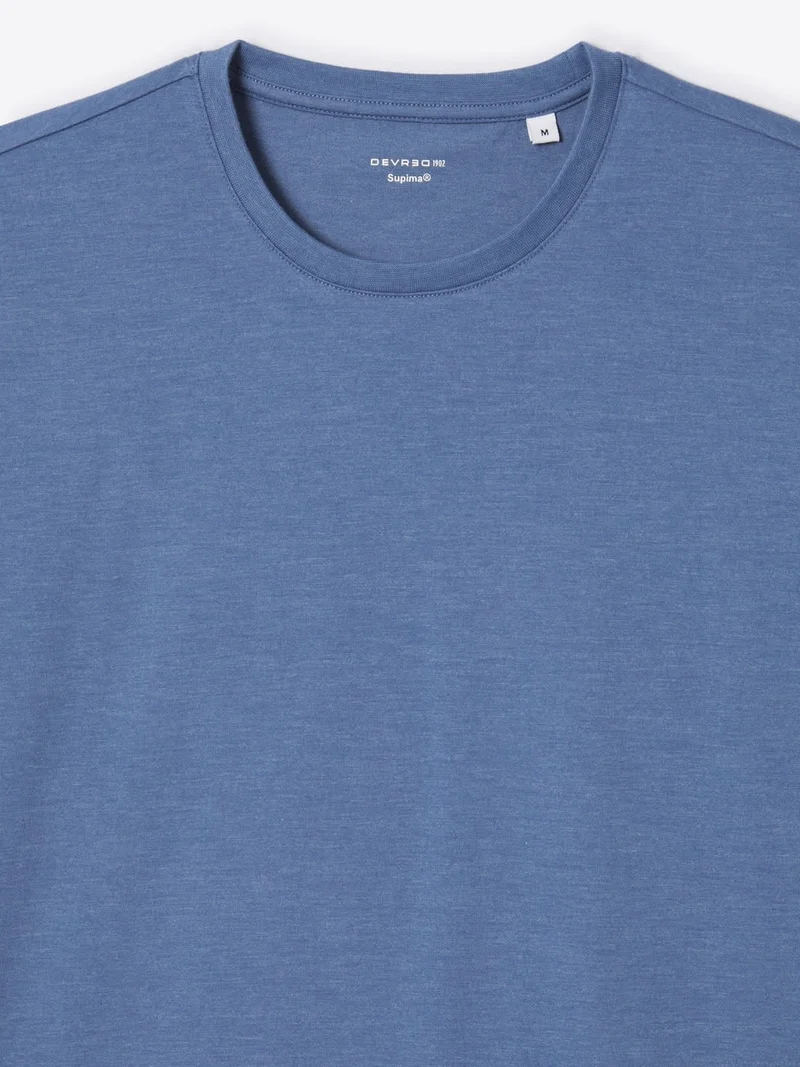 T-shirt col rond mélange coton Supima®