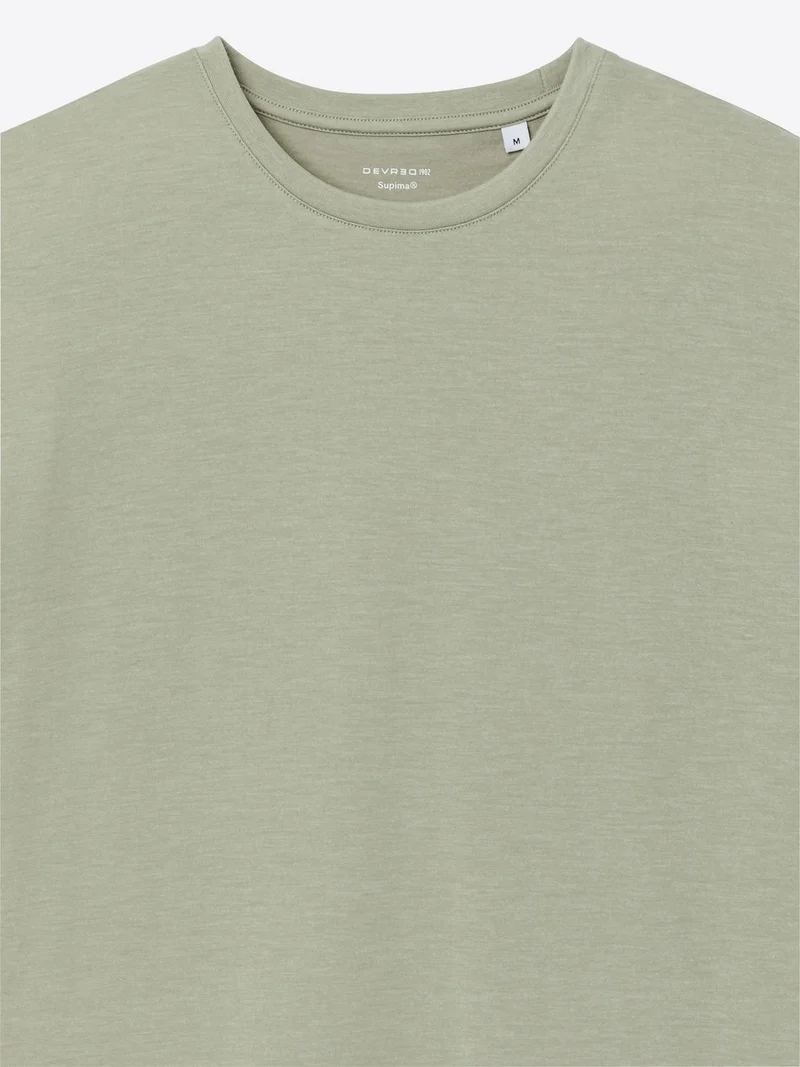 T-shirt col rond mélange coton Supima®