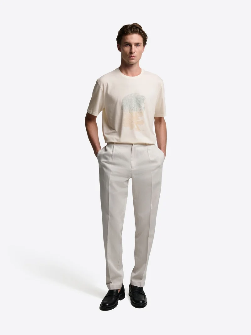 T-shirt col rond en coton