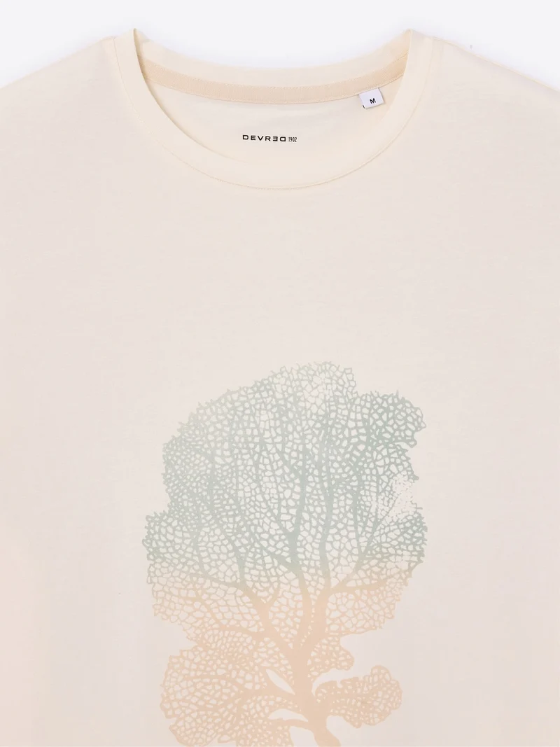 T-shirt col rond en coton