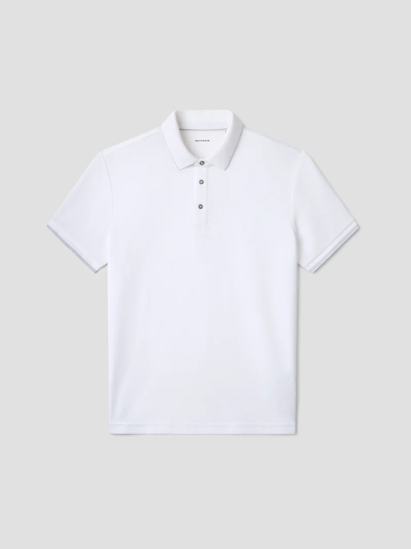 Polo col boutonné gauffré