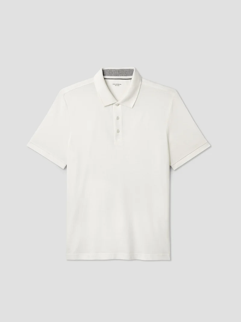 Polo boutonné en coton