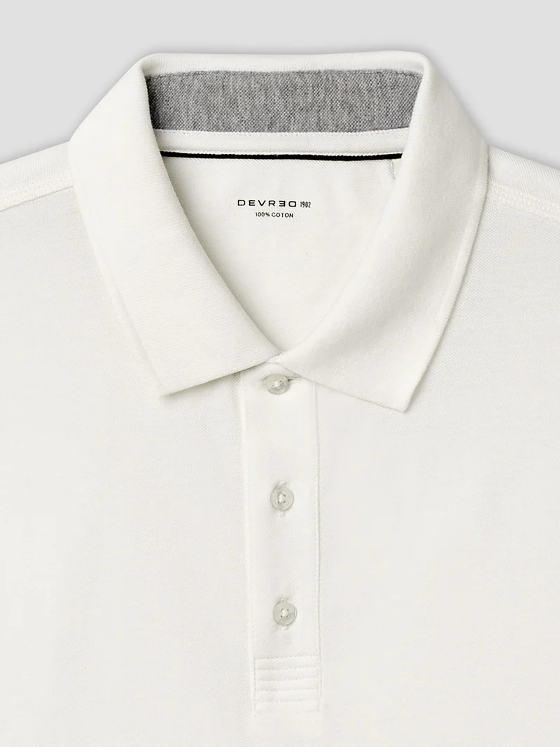 Polo boutonné en coton