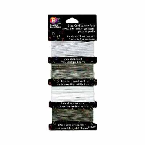 BEADING ESSENTIALS | Pack varié de fils pour perles | 4 styles