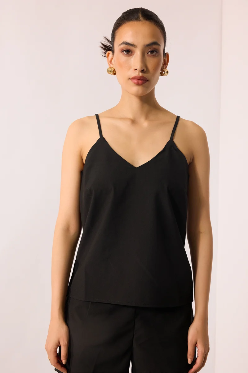 Avery|Viscose Stretch Cami Strappy Top