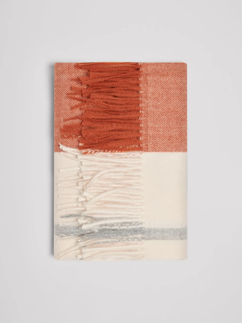 Echarpe en polyester/viscose à carreaux