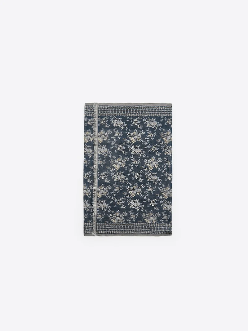 Coffret écharpe fleurie en viscose