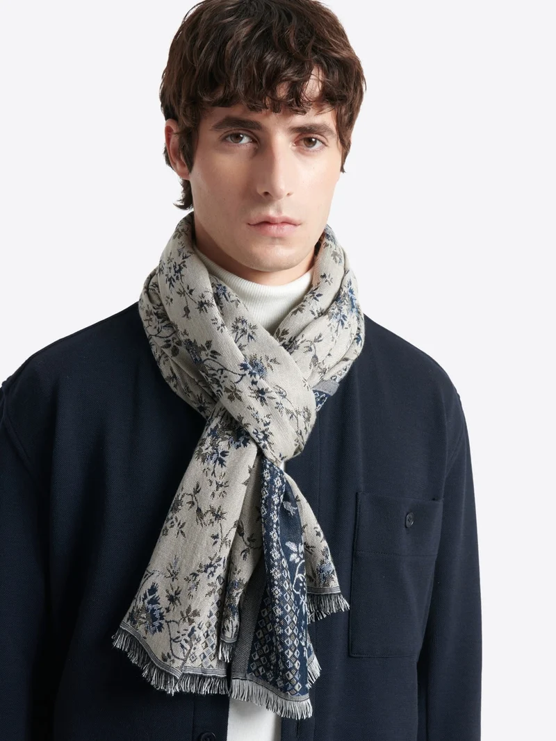 Coffret écharpe fleurie en viscose
