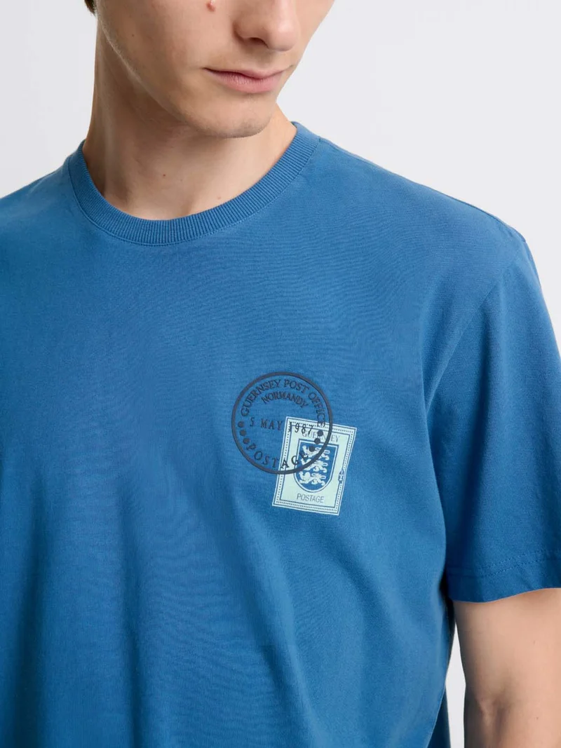 T-shirt col rond à motifs