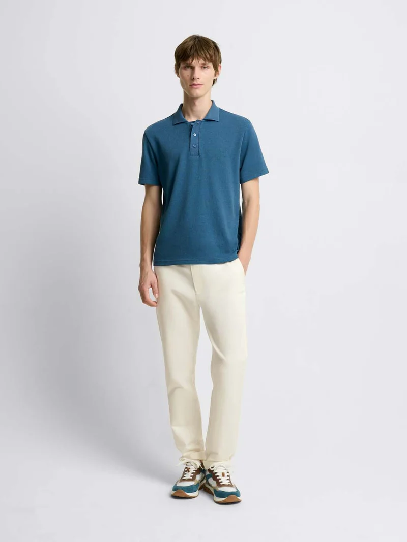 Polo regular col boutonné
