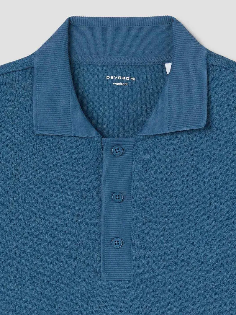 Polo regular col boutonné