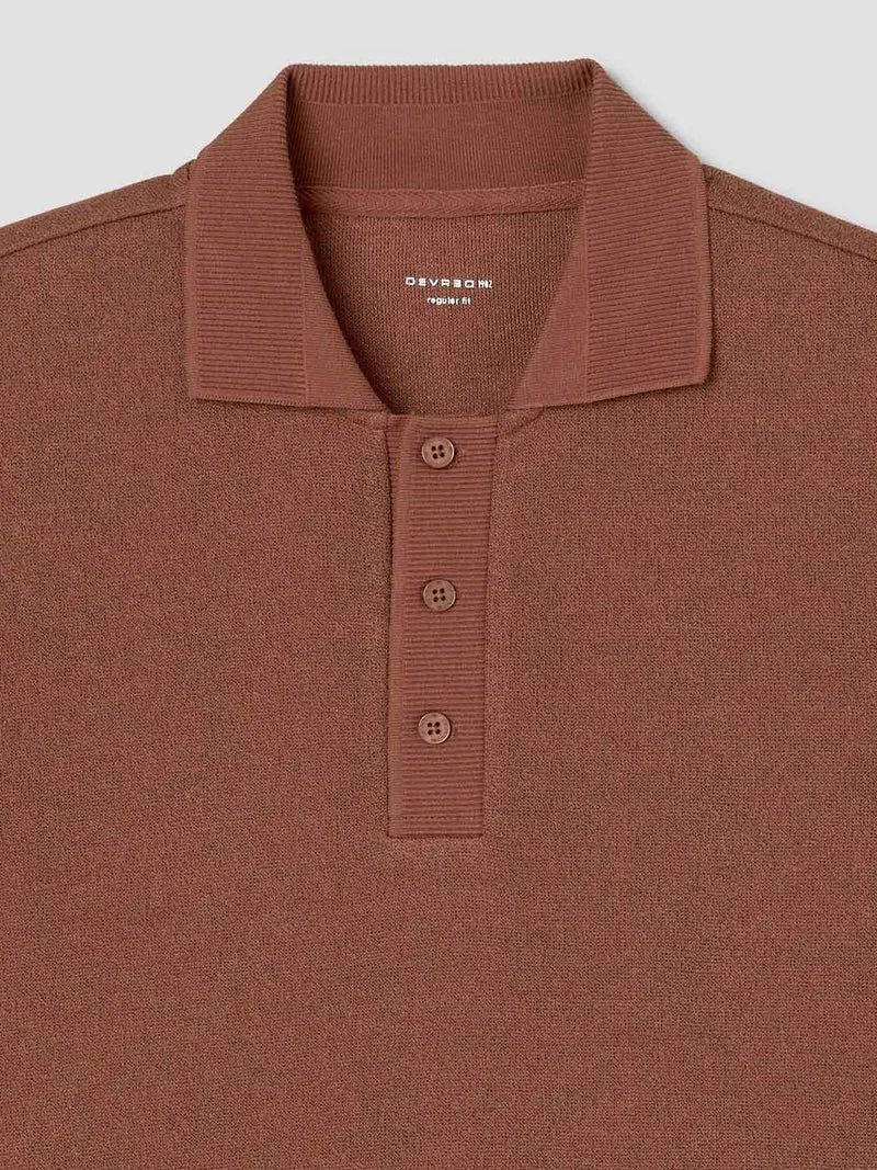 Polo regular col boutonné