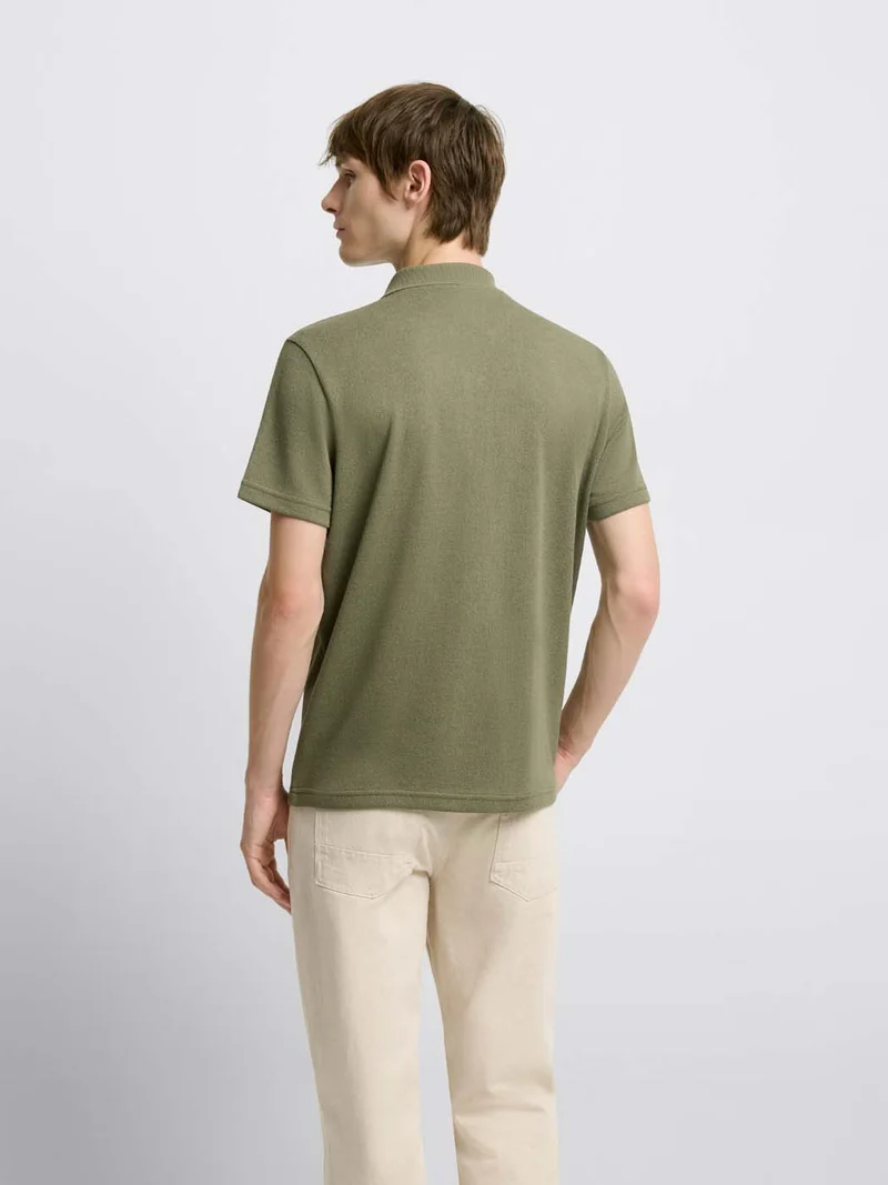 Polo regular col boutonné