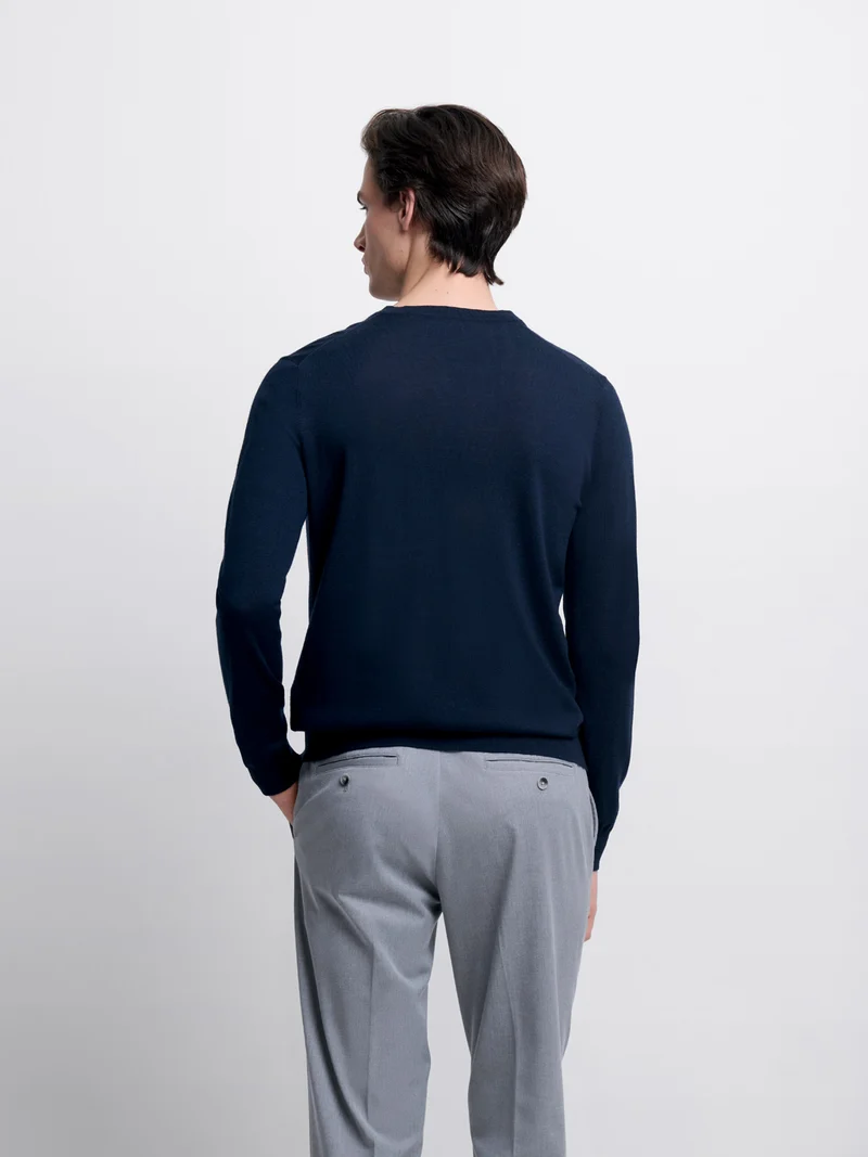 Pull col V en laine Mérinos